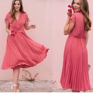 Gal Meets Glam Angelica Pleated Fit & Flare Dress